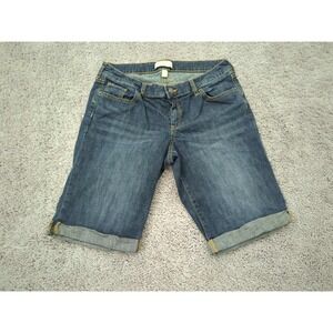 Banana Republic Bermuda Shorts Womens 30 Blue Denim Stretch Low‎ Rise Casual